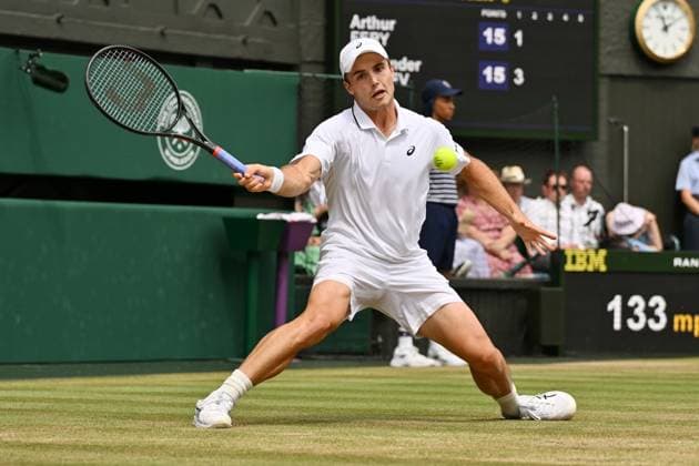 Wimbledon Tennis Championships 2026 - Day 12 LONDON, UNITED KINGDOM - JULY 10: Arthur Fery of Great Britain plays in the Mens singles semi-finals round match against Alexander Zverev of Germany during day 12 of The Wimbledon Tennis Championships at All England Lawn Tennis and Croquet Club on July 10, 2026 in London, United Kingdom. Ray Tang Anadolu London United Kingdom. Editorial use only. Please get in touch for any other usage.  Copyright: x2026xAnadoluxRayxTangx