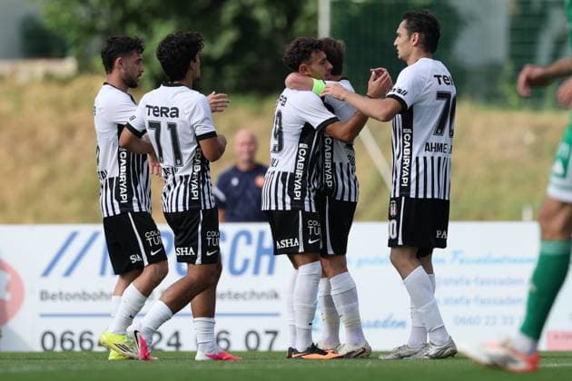 10 July 2026 – SOCCER – FRIENDLY GAME (MEN), Besiktas Istanbul (TUR) vs RTS Widzew Lodz (POL) Ilhan Fakili (Besiktas) celebrates his team s first goal Mattersburg Pappelstadion, Mattersburg, Austria Pappelstadion Austria
