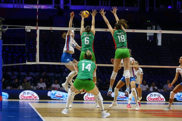 Bulgaria v Czech Republic - Women s Volleyball Nations League BELGRADE, SERBIA - JULY 10: Paskova (6) of Bulgaria in action during the FIVB Volleyball Women s Nations League match between Bulgaria and the Czech Republic at Belgrade Arena in Belgrade, Serbia, on July 10, 2026. Filip Stevanovic Anadolu Belgrade Serbia. Editorial use only. Please get in touch for any other usage.  Copyright: x2026xAnadoluxFilipxStevanovicx