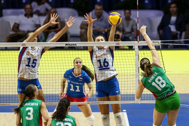 Bulgaria v Czech Republic - Women s Volleyball Nations League BELGRADE, SERBIA - JULY 10: Mlejnkova (16) of Czech Republic in action during the FIVB Volleyball Women s Nations League match between Bulgaria and the Czech Republic at Belgrade Arena in Belgrade, Serbia, on July 10, 2026. Filip Stevanovic Anadolu Belgrade Serbia. Editorial use only. Please get in touch for any other usage.  Copyright: x2026xAnadoluxFilipxStevanovicx