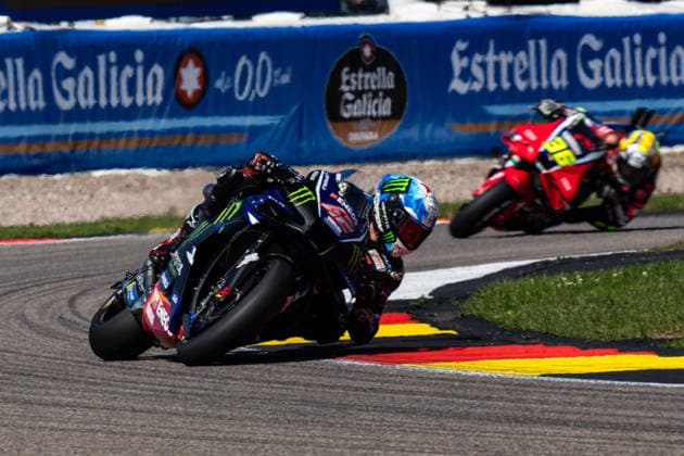 GER, Großer Preis von Deutschland, MotoGP. 11. Lauf, FIM Motorrad-Weltmeisterschaft. 10.07.2026, Sachsenring, Hohenstein-Ernstthal, GER, Großer Preis von Deutschland, MotoGP. 11. Lauf, FIM Motorrad-Weltmeisterschaft. 42, Alex Rins, Monster Energy Yamaha MotoGP Â Foto: Alexander Trienitz Hohenstein-Ernstthal Sachsenring Sachsen Deutschland *** GER, German Grand Prix, MotoGP Round 11, FIM Motorcycle World Championship, July 10, 2026, Sachsenring, Hohenstein Ernstthal, GER, German Grand Prix, MotoGP Round 11, FIM Motorcycle World Championship 42, Alex Rins, Monster Energy Yamaha MotoGP. Photo by Alexander Trienitz, Hohenstein Ernstthal, Sachsenring, Saxony, Germany