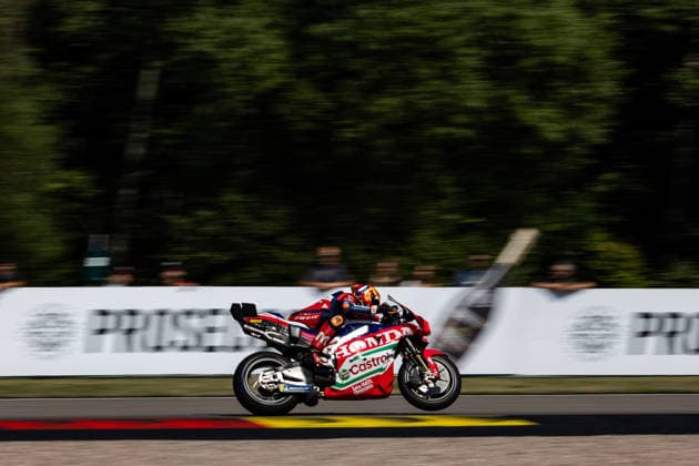 GER, Großer Preis von Deutschland, MotoGP. 11. Lauf, FIM Motorrad-Weltmeisterschaft. 10.07.2026, Sachsenring, Hohenstein-Ernstthal, GER, Großer Preis von Deutschland, MotoGP. 11. Lauf, FIM Motorrad-Weltmeisterschaft. 10, Luca Marini, Honda HRC Castrol Â Foto: Alexander Trienitz Hohenstein-Ernstthal Sachsenring Sachsen Deutschland *** GER, German Grand Prix, MotoGP Round 11, FIM Motorcycle World Championship, July 10, 2026, Sachsenring, Hohenstein Ernstthal, GER, German Grand Prix, MotoGP Round 11, FIM Motorcycle World Championship 10, Luca Marini, Honda HRC Castrol. Photo by Alexander Trienitz, Hohenstein Ernstthal, Sachsenring, Saxony, Germany