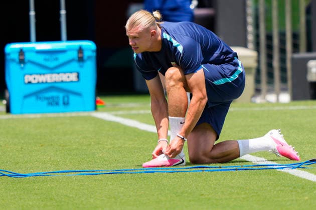World Cup 2026 Fort Lauderdale, Florida , USA 20260710. Erling Braut Haaland training with the Norwegian men s national football team at Inter Miami CF Stadium. Photo: Fredrik Varfjell NTB Fort Lauderdale, Florida United States EDITORIAL USE ONLY. RESTRICTED USE FOR BETTING COMPANIES Ref:_SPOrzyYQkz3l8o.jpg *** 2026 World Cup, Fort Lauderdale, Florida, USA 20260710 Erling Braut Haaland training with the Norwegian men’s national soccer team at Inter Miami CF Stadium. Photo: Fredrik Varfjell, NTB. Fort Lauderdale, Florida, United States. EDITORIAL USE ONLY. RESTRICTED USE FOR BETTING COMPANIES.  Copyright: xFredrikxVarfjellx xNTBx