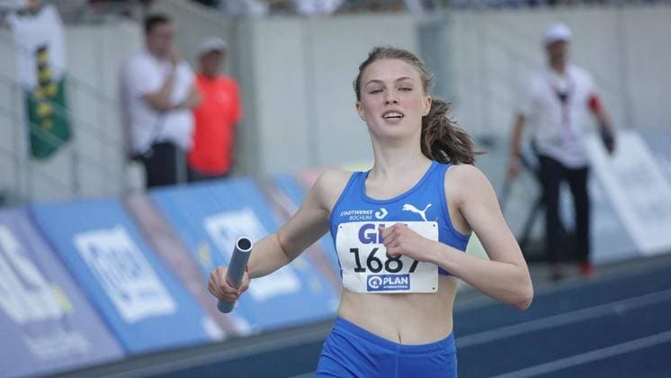 Leichtatlethik DM U16 U20 ** NUR FÜR REDAKTIONELLE ZWECKE ** EDITORIAL USE ONLY **<p>Impression von den Deutschen Leichtathletikmeisterschaften der U16 U20 am Freitag, 10.07.2026 im Lohrheidestadion in Bochum-Wattenscheid. Deutschland NRW Bochum Copyright: MichaelxKorte *** German U16 and U20 Track and Field Championships ** FOR EDITORIAL USE ONLY ** EDITORIAL USE ONLY ** p Impression from the German U16 and U20 Track and Field Championships on Friday, July 10, 2026, at the Lohrheidestadion in Bochum-Wattenscheid, Germany (North Rhine-Westphalia), Bochum. Copyright MichaelxKorte Copyright: MichaelxKorte doc86nozmp6ti1fz27l2ey ,EDITORIAL USE ONLY