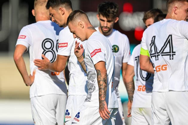 SOCCER - Wattens vs Zhytomyr, test match SCHWAZ,AUSTRIA,10.JUL.26 - SOCCER - ADMIRAL Bundesliga, Premier League, WSG Tirol vs FC Polissya Zhytomyr, test match. Image shows the rejoicing of Oleksandr Nazarenko (Zhytomyr).  GEPAxpictures xDanielxSchoenherr