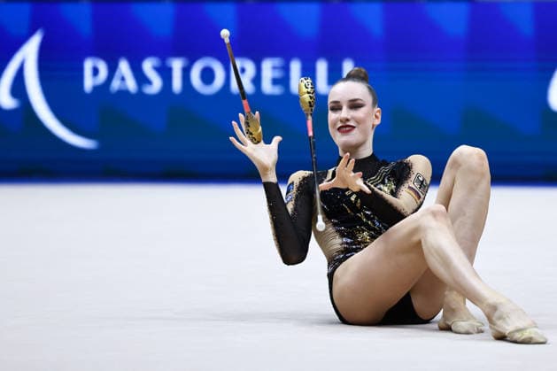 OTHER - Gymnastics - Rhythmic gymnastics, Rhythmische Sportgymnastik, RSG - 2026 FIG World Cup Photo by IPA ABACAPRESS.COM86571991 - Darja VARFOLOMEEV (GER) during the Rhythmic Gymnastics World Cup Final at the Unipol Forum, Milan, Italy, on July 10, 2026, during the Rhythmic Gymnastics - FIG World Cup 2026, Gymnastics in Assago (MI), Italy, July 10, 2026 Assago (MI) Italy  Copyright: xIPAxSport ABACAx