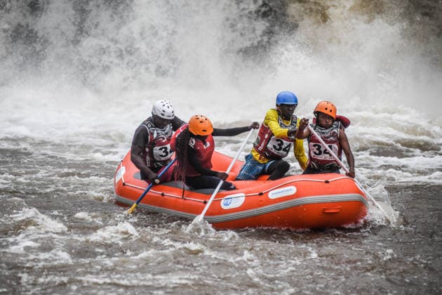 2026 World Rafting Cup in Kenya SAGANA, KENYA - JULY 10: Athletes compete on the Sagana stage of the Tana River, one of the international rafting courses, during the 2026 World Rafting Cup hosted in the town of Sagana within Kirinyaga County, north of Kenya s capital Nairobi, on July 10, 2026. The competition, running from July 5 to 12, features participation from numerous countries including Italy, Burundi, the Czech Republic, Japan, Morocco, Nigeria, and Uganda. Gerald Anderson Anadolu Sagana Kenya. Editorial use only. Please get in touch for any other usage.  Copyright: x2026xAnadoluxGeraldxAndersonx