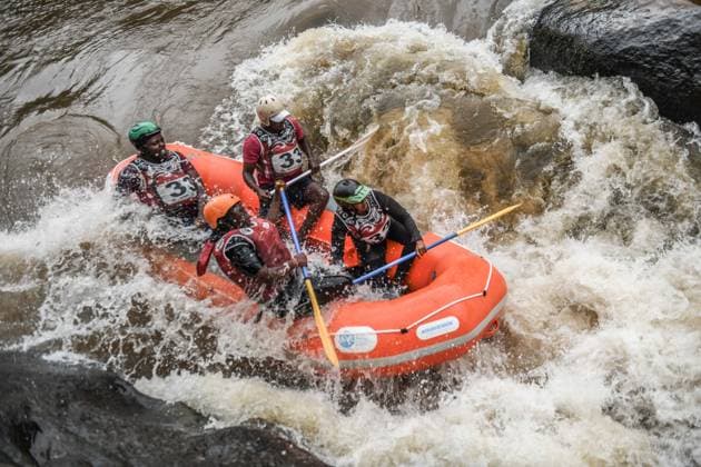 2026 World Rafting Cup in Kenya SAGANA, KENYA - JULY 10: Athletes compete on the Sagana stage of the Tana River, one of the international rafting courses, during the 2026 World Rafting Cup hosted in the town of Sagana within Kirinyaga County, north of Kenya s capital Nairobi, on July 10, 2026. The competition, running from July 5 to 12, features participation from numerous countries including Italy, Burundi, the Czech Republic, Japan, Morocco, Nigeria, and Uganda. Gerald Anderson Anadolu Sagana Kenya. Editorial use only. Please get in touch for any other usage.  Copyright: x2026xAnadoluxGeraldxAndersonx