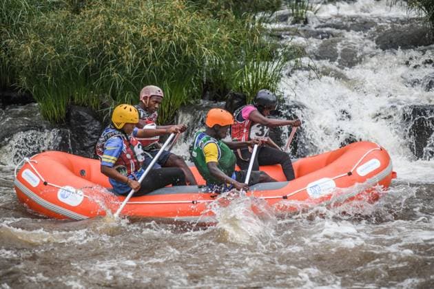 2026 World Rafting Cup in Kenya SAGANA, KENYA - JULY 10: Athletes compete on the Sagana stage of the Tana River, one of the international rafting courses, during the 2026 World Rafting Cup hosted in the town of Sagana within Kirinyaga County, north of Kenya s capital Nairobi, on July 10, 2026. The competition, running from July 5 to 12, features participation from numerous countries including Italy, Burundi, the Czech Republic, Japan, Morocco, Nigeria, and Uganda. Gerald Anderson Anadolu Sagana Kenya. Editorial use only. Please get in touch for any other usage.  Copyright: x2026xAnadoluxGeraldxAndersonx