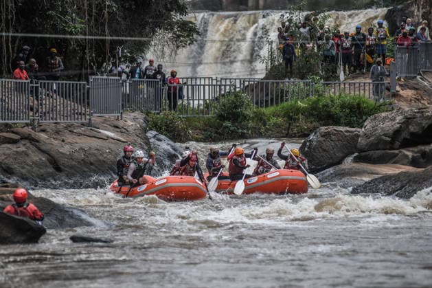 2026 World Rafting Cup in Kenya SAGANA, KENYA - JULY 10: Athletes compete on the Sagana stage of the Tana River, one of the international rafting courses, during the 2026 World Rafting Cup hosted in the town of Sagana within Kirinyaga County, north of Kenya s capital Nairobi, on July 10, 2026. The competition, running from July 5 to 12, features participation from numerous countries including Italy, Burundi, the Czech Republic, Japan, Morocco, Nigeria, and Uganda. Gerald Anderson Anadolu Sagana Kenya. Editorial use only. Please get in touch for any other usage.  Copyright: x2026xAnadoluxGeraldxAndersonx