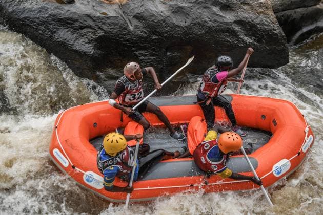2026 World Rafting Cup in Kenya SAGANA, KENYA - JULY 10: Athletes compete on the Sagana stage of the Tana River, one of the international rafting courses, during the 2026 World Rafting Cup hosted in the town of Sagana within Kirinyaga County, north of Kenya s capital Nairobi, on July 10, 2026. The competition, running from July 5 to 12, features participation from numerous countries including Italy, Burundi, the Czech Republic, Japan, Morocco, Nigeria, and Uganda. Gerald Anderson Anadolu Sagana Kenya. Editorial use only. Please get in touch for any other usage.  Copyright: x2026xAnadoluxGeraldxAndersonx