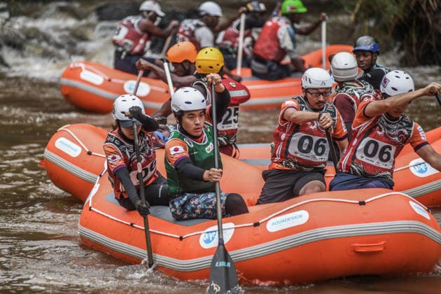 2026 World Rafting Cup in Kenya SAGANA, KENYA - JULY 10: Athletes compete on the Sagana stage of the Tana River, one of the international rafting courses, during the 2026 World Rafting Cup hosted in the town of Sagana within Kirinyaga County, north of Kenya s capital Nairobi, on July 10, 2026. The competition, running from July 5 to 12, features participation from numerous countries including Italy, Burundi, the Czech Republic, Japan, Morocco, Nigeria, and Uganda. Gerald Anderson Anadolu Sagana Kenya. Editorial use only. Please get in touch for any other usage.  Copyright: x2026xAnadoluxGeraldxAndersonx