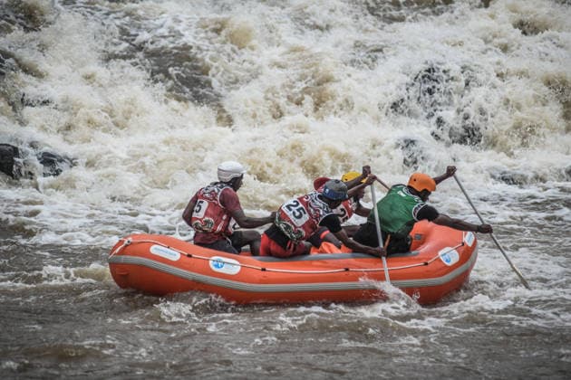 2026 World Rafting Cup in Kenya SAGANA, KENYA - JULY 10: Athletes compete on the Sagana stage of the Tana River, one of the international rafting courses, during the 2026 World Rafting Cup hosted in the town of Sagana within Kirinyaga County, north of Kenya s capital Nairobi, on July 10, 2026. The competition, running from July 5 to 12, features participation from numerous countries including Italy, Burundi, the Czech Republic, Japan, Morocco, Nigeria, and Uganda. Gerald Anderson Anadolu Sagana Kenya. Editorial use only. Please get in touch for any other usage.  Copyright: x2026xAnadoluxGeraldxAndersonx