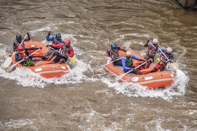 2026 World Rafting Cup in Kenya SAGANA, KENYA - JULY 10: Athletes compete on the Sagana stage of the Tana River, one of the international rafting courses, during the 2026 World Rafting Cup hosted in the town of Sagana within Kirinyaga County, north of Kenya s capital Nairobi, on July 10, 2026. The competition, running from July 5 to 12, features participation from numerous countries including Italy, Burundi, the Czech Republic, Japan, Morocco, Nigeria, and Uganda. Gerald Anderson Anadolu Sagana Kenya. Editorial use only. Please get in touch for any other usage.  Copyright: x2026xAnadoluxGeraldxAndersonx
