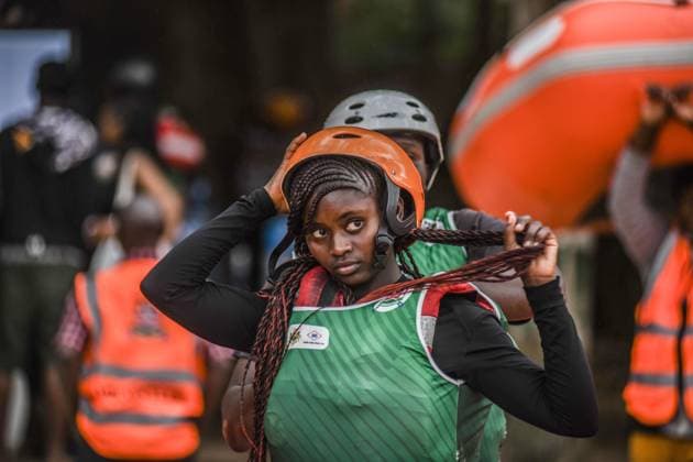 2026 World Rafting Cup in Kenya SAGANA, KENYA - JULY 10: Athletes compete on the Sagana stage of the Tana River, one of the international rafting courses, during the 2026 World Rafting Cup hosted in the town of Sagana within Kirinyaga County, north of Kenya s capital Nairobi, on July 10, 2026. The competition, running from July 5 to 12, features participation from numerous countries including Italy, Burundi, the Czech Republic, Japan, Morocco, Nigeria, and Uganda. Gerald Anderson Anadolu Sagana Kenya. Editorial use only. Please get in touch for any other usage.  Copyright: x2026xAnadoluxGeraldxAndersonx