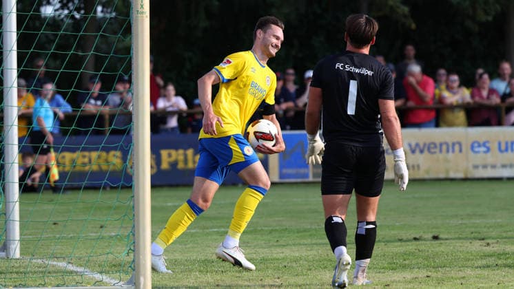 FC Schwülper vs Eintracht BS, Testspiel Rothemühle, 10.07.2026, Fußball, Herren, Saison 2026 27, Testspiel, FC Schwülper vs Eintracht Braunschweig, Maximilian Entrup (Eintracht Braunschweig) Niedersachsen Deutschland *** FC Schwülper vs. Eintracht BS, Friendly Match at Rothemühle, July 10, 2026, Soccer, Men s, 2026–27 Season, Friendly Match, FC Schwülper vs. Eintracht Braunschweig, Maximilian Entrup, Eintracht Braunschweig, Lower Saxony, Germany