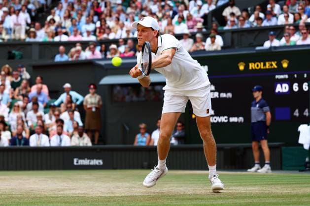 Jannik Sinner during his semi final match Wimbledon Tennis Championships, Day 12, The All England Lawn Tennis and Croquet Club, London, UK - 10 Jul 2026London The All England Lawn Tennis and United Kingdom  Copyright: xJamesxMarsh Shutterstockx 16981029ej