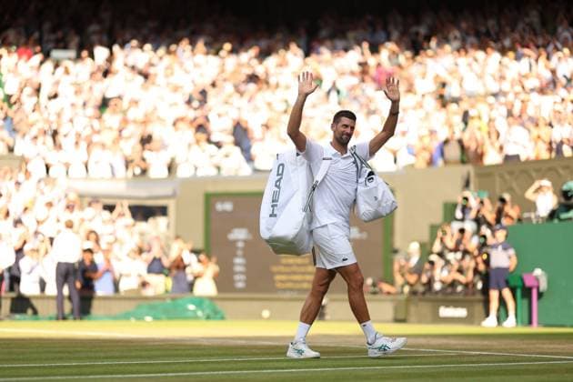 Novak Djokovic after losing his Semi-Final match Wimbledon Tennis Championships, Day 12, The All England Lawn Tennis and Croquet Club, London, UK - 10 Jul 2026London The All England Lawn Tennis and United Kingdom  Copyright: xEllaxLing Shutterstockx 16981028fu