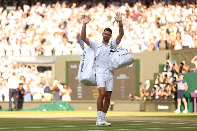 Novak Djokovic after losing his Semi-Final match Wimbledon Tennis Championships, Day 12, The All England Lawn Tennis and Croquet Club, London, UK - 10 Jul 2026London The All England Lawn Tennis and United Kingdom  Copyright: xEllaxLing Shutterstockx 16981028gb