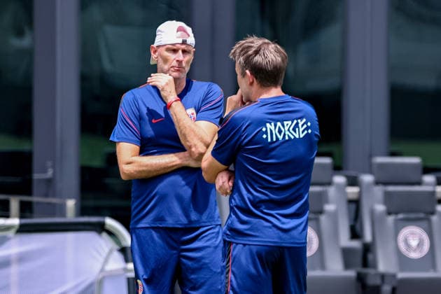 July 10, 2026, Fort Lauderdale, Florida, USA: Head Coach Stale Solbakken of Norway attends a Norway soccer team training session prior to a World Cup 26 Quarter-Final match between Norway and England. Fort Lauderdale USA - ZUMAa257 20260710_zsp_a257_004 Copyright: xChrisxArjoonx