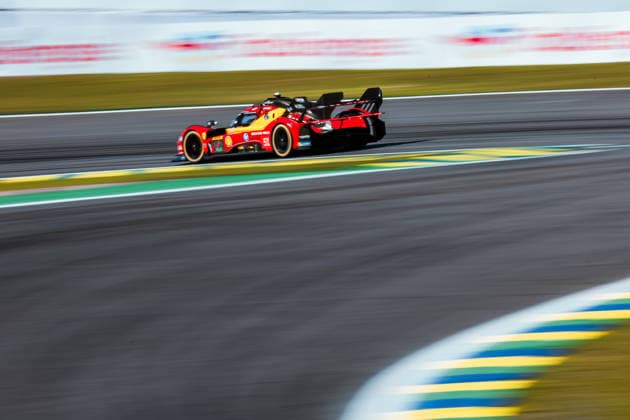 FIA WEC - 6 HOURS OF SAO PAULO 2026 51 CALADO James (gbr), GIOVINAZZI Antonio (ita), PIER GUIDI Alessandro (ita), Ferrari AF Corse, Ferrari 499P 51, Hypercar, action during the 6 Hours of Sao Paulo 2026, 4th round of the 2026 FIA World Endurance Championship, from July 10 to 12, 2026 on the Interlagos Circuit in Sao Paulo, Brazil -  Copyright: xAndreaxLorenzinax