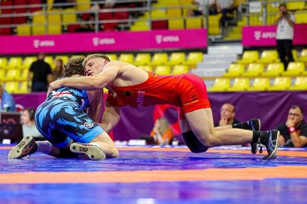 2025 U23 Wrestling World Championships 79kg FS - Iakobi Kobulashvili (GEO) df. Felix Schmitt (GER) *** 2025 U23 Wrestling World Championships, 79 kg Freestyle: Iakobi Kobulashvili (GEO) def. Felix Schmitt (GER)