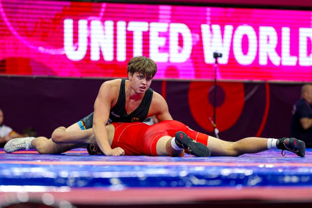 2025 U23 Wrestling World Championships 97kg FS - Tom Ulamec (GER) df. Vitalie Perciun (MDA) *** 2025 U23 Wrestling World Championships, 97kg Freestyle: Tom Ulamec (GER) defeated Vitalie Perciun (MDA)