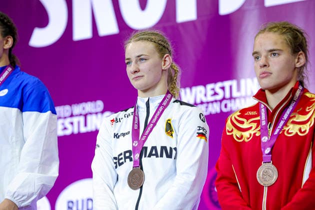 2025 U23 Wrestling World Championships Podium 62kg WW - Bronze: Leonie Steigert (GER), *** 2025 U23 Wrestling World Championships, 62kg WW, Bronze Medal: Leonie Steigert (GER),