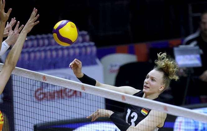 10.07.2026 Belgrade(Serbia) Germany-Netherlands Nations League women s volleyball Emilia Weske Germany :