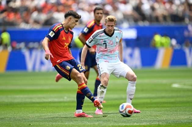 Spain vs Belgium - FIFA World Cup, WM, Weltmeisterschaft, Fussball 2026 LOS ANGELES, UNITED STATES OF AMERICA - JULY 10 : De Bruyne Kevin forward of Belgium pictured during the FIFA World Cup 2026 round of 8 match between Spain and Belgium at the SoFi stadium on July 10, 2026 in Los Angeles, United States of America, 10 07 2026 Los Angeles United States of America  Copyright: xNicoxVereeckenx