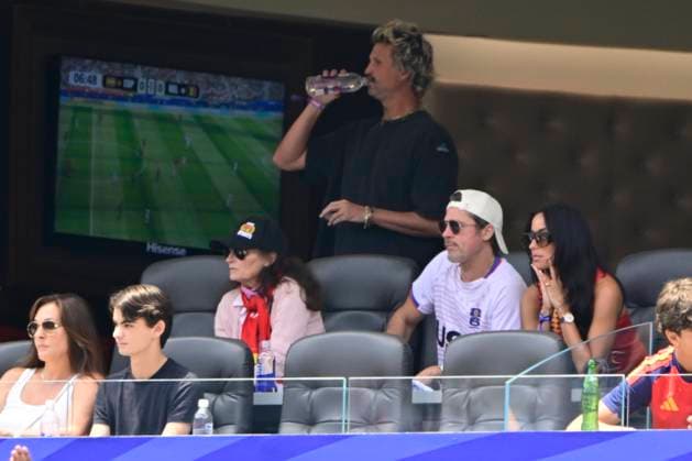 Spain vs Belgium - FIFA World Cup, WM, Weltmeisterschaft, Fussball 2026 LOS ANGELES, UNITED STATES OF AMERICA - JULY 10 : Brad Pitt pictured during the FIFA World Cup 2026 round of 8 match between Spain and Belgium at the SoFi stadium on July 10, 2026 in Los Angeles, United States of America, 10 07 2026 Los Angeles United States of America  Copyright: xJanxDexMeuleneirx