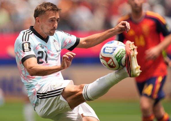 FIFA World Cup, WM, Weltmeisterschaft, Fussball 2026 quarterfinals - Spain vs Belgium Timothy Castagne of Belgium in action during the FIFA World Cup 2026 quarterfinals match Spain against Belgium, in Los Angeles, USA, 10 July 2026. INGLEWOOD United States  Copyright: xSCOTTxSTRAZZANTEx
