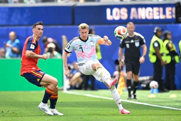 Spain vs Belgium - FIFA World Cup, WM, Weltmeisterschaft, Fussball 2026 LOS ANGELES, UNITED STATES OF AMERICA - JULY 10 : De Bruyne Kevin forward of Belgium pictured during the FIFA World Cup 2026 round of 8 match between Spain and Belgium at the SoFi stadium on July 10, 2026 in Los Angeles, United States of America, 10 07 2026 Los Angeles United States of America  Copyright: xNicoxVereeckenx