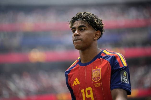 Spain v Belgium - FIFA World Cup, WM, Weltmeisterschaft, Fussball 2026 - Quarter Final INGLEWOOD, CALIFORNIA - JULY 10: Lamine Yamal of Spain is seen during the 2026 FIFA World Cup Quarter Final match between Spain and Belgium at the Los Angeles Stadium (SoFi Stadium) in Inglewood, California, United States on July 10, 2026. Tayfun Coskun Anadolu California United States. Editorial use only. Please get in touch for any other usage.  Copyright: x2026xAnadoluxTayfunxCoskunx