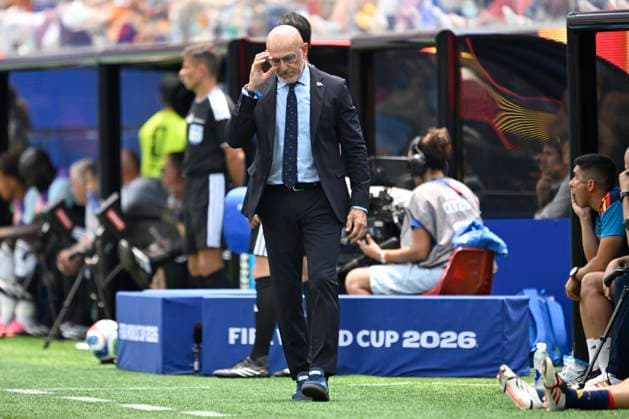 Spain vs Belgium - FIFA World Cup, WM, Weltmeisterschaft, Fussball 2026 LOS ANGELES, UNITED STATES OF AMERICA - JULY 10 : De La Fuente Luis head coach of Spain pictured during the FIFA World Cup 2026 round of 8 match between Spain and Belgium at the SoFi stadium on July 10, 2026 in Los Angeles, United States of America, 10 07 2026 Los Angeles United States of America  Copyright: xNicoxVereeckenx