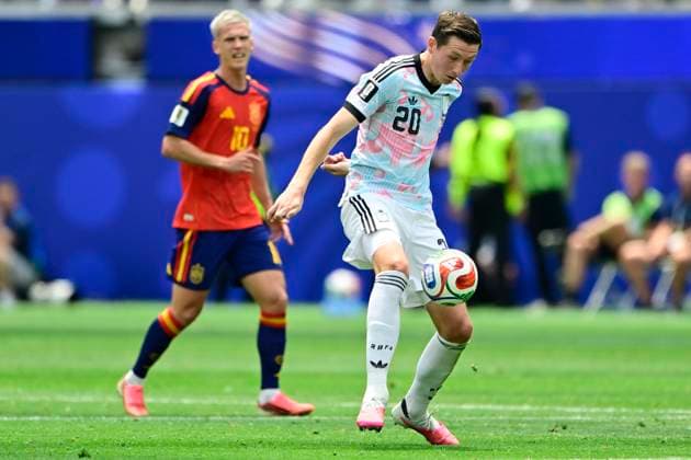Spain vs Belgium - FIFA World Cup, WM, Weltmeisterschaft, Fussball 2026 LOS ANGELES, UNITED STATES OF AMERICA - JULY 10 : Vanaken Hans midfielder of Belgium pictured during the FIFA World Cup 2026 round of 8 match between Spain and Belgium at the SoFi stadium on July 10, 2026 in Los Angeles, United States of America, 10 07 2026 Los Angeles United States of America  Copyright: xJanxDexMeuleneirx