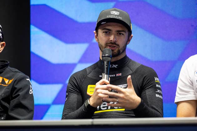 FIA WEC - 6 HOURS OF SAO PAULO 2026 STEVENS Will (gbr), Cadillac Hertz Team Jota, Cadillac V-Series.R 12, Hypercar, portrait, pre-event press conference, PK, Pressekonferenz during the 6 Hours of Sao Paulo 2026, 4th round of the 2026 FIA World Endurance Championship, from July 10 to 12, 2026 on the Interlagos Circuit in Sao Paulo, Brazil - Sao PauloBrazil  Copyright: xJULIENxDELFOSSEx
