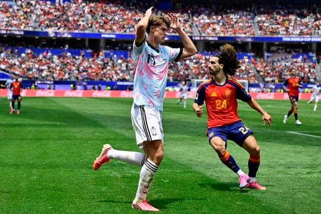 Spain vs Belgium - FIFA World Cup, WM, Weltmeisterschaft, Fussball 2026 LOS ANGELES, UNITED STATES OF AMERICA - JULY 10 : De Ketelaere Charles midfielder of Belgium pictured during the FIFA World Cup 2026 round of 8 match between Spain and Belgium at the SoFi stadium on July 10, 2026 in Los Angeles, United States of America, 10 07 2026 Los Angeles United States of America  Copyright: xJanxDexMeuleneirx