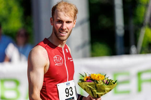 WETZLAR, GERMANY - JULY 10, 2026 : Lasse Schmitt (Königsteiner LV), winner of the 400m hurdles during the athletics meeting PUMA Fast Arms, Fast Legs at Stadion Wetzlar on July 10, 2026 in Wetzlar, Germany. Hessen Germany Copyright: xAxelxKohringx