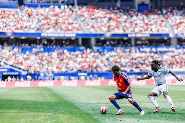 Spain vs Belgium - FIFA World Cup, WM, Weltmeisterschaft, Fussball 2026 - 10 07 2026 Lamine Yamal of Spain during the FIFA World Cup 2026 quarter finals match between Spain and Belgium at Los Angeles Stadium on July 10, 2026 in Inglewood, California, Estados Unidos Inglewood Estados Unidos Copyright: xPGSxPhotoxAgencyx