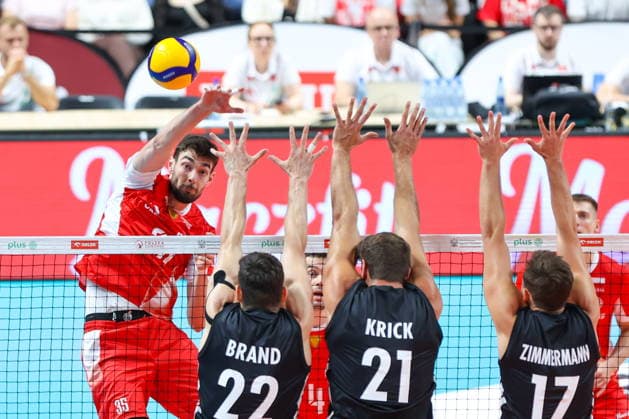 OLSZTYN 10.07.2026 TOWARZYSKI MECZ SIATKARZY: POLSKA - NIEMCY --- MENS VOLLEYBALL FRIENDLY MATCH IN OLSZTYN: POLAND - GERMANY KEWIN SASAK FOT. ANNA KLEPACZKO FOTOPYK NEWSPIX.PL --- newspix.pl POLAND OUT! 
