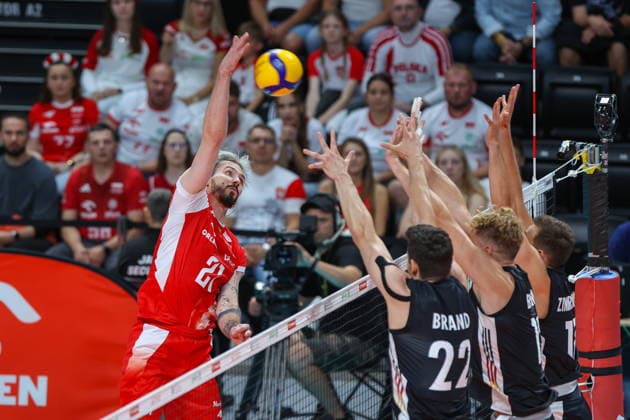 OLSZTYN 10.07.2026 TOWARZYSKI MECZ SIATKARZY: POLSKA - NIEMCY --- MENS VOLLEYBALL FRIENDLY MATCH IN OLSZTYN: POLAND - GERMANY TOMASZ FORNAL FOT. ANNA KLEPACZKO FOTOPYK NEWSPIX.PL --- newspix.pl POLAND OUT! 