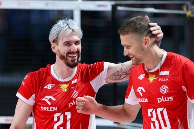 OLSZTYN 10.07.2026 TOWARZYSKI MECZ SIATKARZY: POLSKA - NIEMCY --- MENS VOLLEYBALL FRIENDLY MATCH IN OLSZTYN: POLAND - GERMANY TOMASZ FORNAL BARTLOMIEJ BOLADZ FOT. ANNA KLEPACZKO FOTOPYK NEWSPIX.PL --- newspix.pl POLAND OUT! 