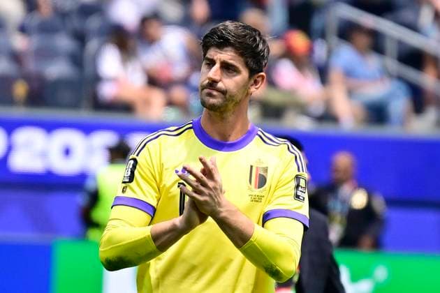 Spain vs Belgium - FIFA World Cup, WM, Weltmeisterschaft, Fussball 2026 LOS ANGELES, UNITED STATES OF AMERICA - JULY 10 : Courtois Thibaut goalkeeper of Belgium pictured during the FIFA World Cup 2026 round of 8 match between Spain and Belgium at the SoFi stadium on July 10, 2026 in Los Angeles, United States of America, 10 07 2026 Los Angeles United States of America  Copyright: xJanxDexMeuleneirx