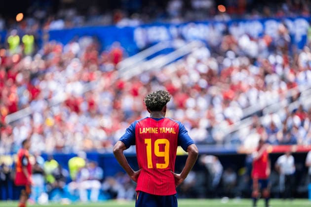 Lamine Yamal of Spain looks on during a FIFA Men’s World Cup 2026 quarter-final football match between Spain and Belgium at Los Angeles Stadium, in Inglewood on July 10th 2026 (Photo by Alexandra Fechete SPP)  Copyright: xAlexandraxFechete SPPx Sportspressphoto_SPR188543