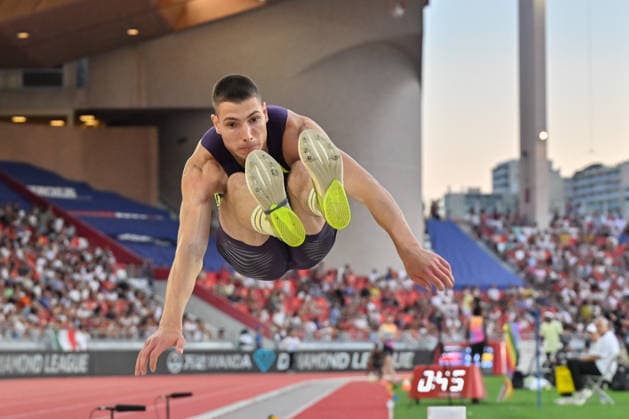 IPA86578848 - Men s Long Jump: Bozhidar Saraboyukov (BUL) at the Meeting Herculis EBS, an international athletics meet in Monaco, Principality of Monaco, July 10, 2026  Copyright: xDaniloxVigo IPAxSportx xx 86578848