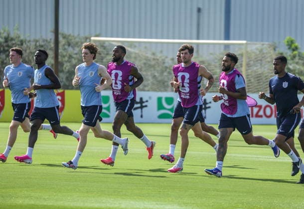 FIFA World Cup, WM, Weltmeisterschaft, Fussball 2026 MD-1 - England training session Players of England attend a training session, in Fort Lauderdale, Florida, USA, 10 July 2026. England will face Norway on 11 July in their 2026 FIFA World Cup quarterfinal match. FORT LAUDERDALE FLORIDA United States  Copyright: xCRISTOBALxHERRERA-ULASHKEVICHx