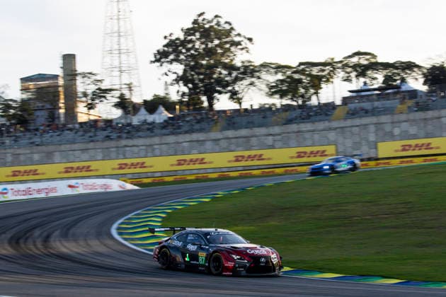 FIA WEC - 6 HOURS OF SAO PAULO 2026 87 LOPEZ JosÃ Maria (arg), SCHMID Clemens (aut), UMBRARESCU Razvan (rou), Akkodis ASP Team, Lexus RC F GT3 87, LM GT3, action during the 6 Hours of Sao Paulo 2026, 4th round of the 2026 FIA World Endurance Championship, from July 10 to 12, 2026 on the Interlagos Circuit in Sao Paulo, Brazil - Sao PauloBrazil  Copyright: xJULIENxDELFOSSEx