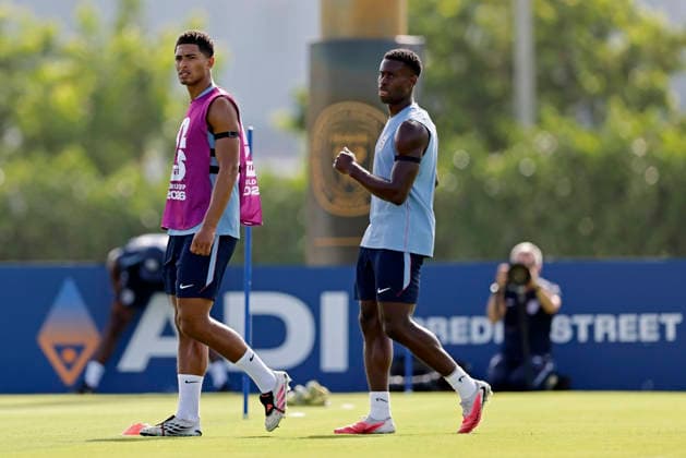 July 10, 2026, Fort Lauderdale, Florida, United States: Jude Bellingham of England looks on during the training session one day ahead of the FIFA World Cup, WM, Weltmeisterschaft, Fussball 2026 quarterfinals match between Norway and England, at Inter Miami CF Stadium in Fort Lauderdale, Florida, United States on July 10, 2026. Photo: DiaEsportivo FIFA World Cup 2026, England Training Session, Fort Lauderdale, United States  - ZUMAh208 20260710_zsp_h208_031 Copyright: xHeulerxAndreyx