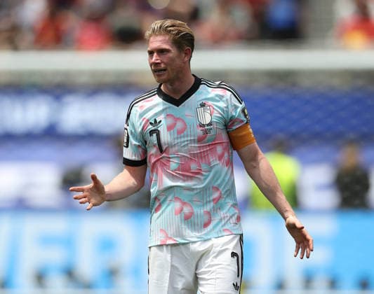 FIFA World Cup, WM, Weltmeisterschaft, Fussball 2026 - Spain v Belgium CALIFORNIA, UNITED STATES OF AMERICA, July 10: Kevin De Bruyne of Belgium national team, Nationalteam during the FIFA World Cup 2026 match in the Quarter Finals between Spain v Belgium at Los Angeles Stadium, Los Angeles, California, on 10 July. (Photo by DC Photo Crystal Pix) Los Angeles Los Angeles Stadium United States Of America Copyright: xDCxPhotox xCrystaxPixx SportsxPressxPhotox Sportspressphoto_SPR188643
